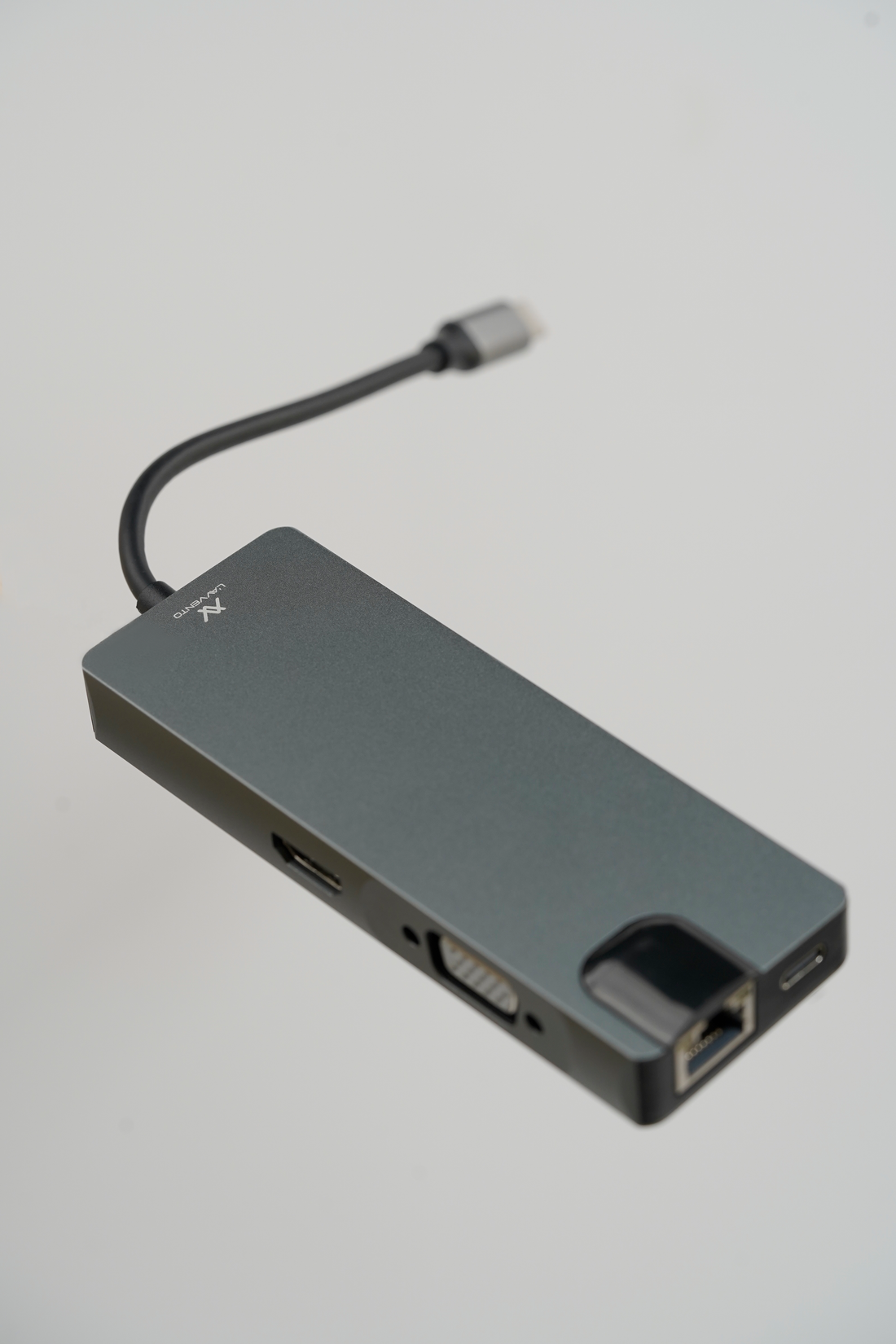 L'avvento Type-C Hub 8in 1, 2 USB 3.0, HDMI 4K, VGA, TF Card, RJ45, 87W PD Power Output