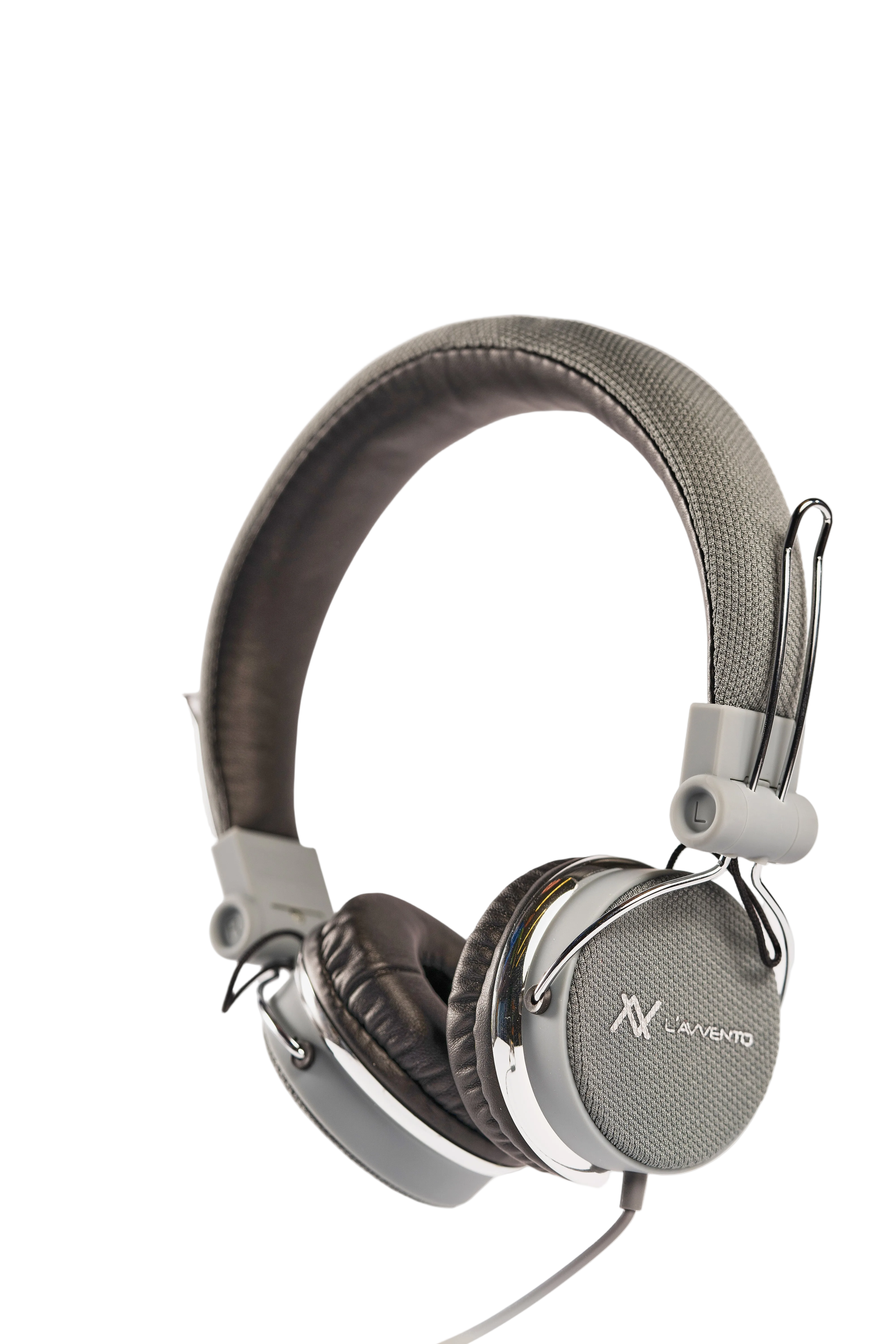 L'avvento Headphone , New Design 3.5mm Stereo Golden plug and High Quality 1.5M cable, With 40mm Speaker Driver - Gray