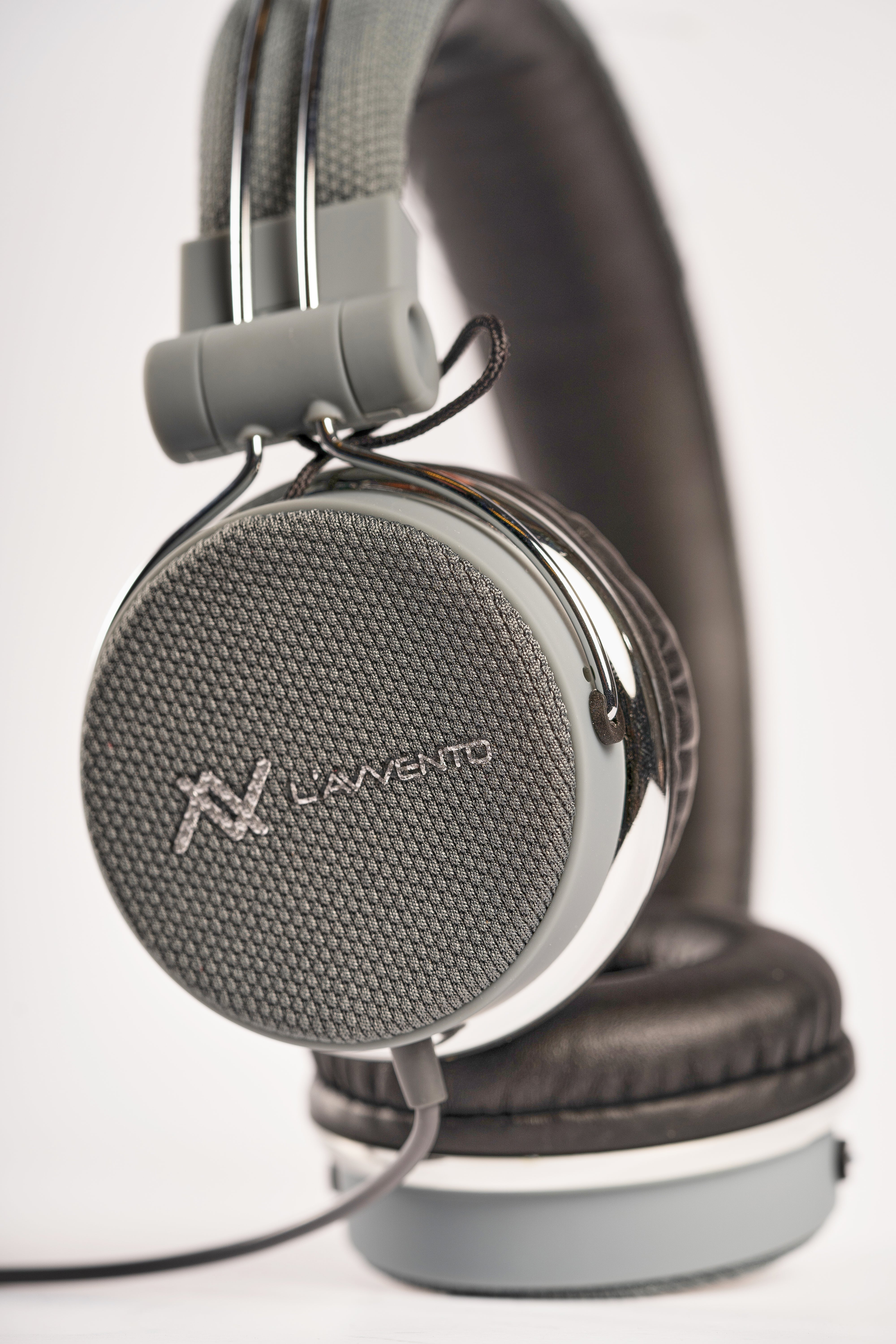 L'avvento Headphone , New Design 3.5mm Stereo Golden plug and High Quality 1.5M cable, With 40mm Speaker Driver - Gray