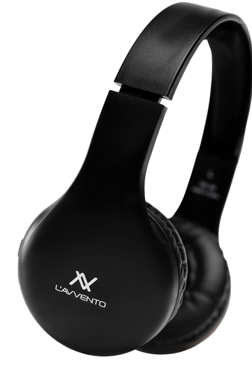 L'avvento Bluetooth Headphone , with Stereo plug , With 40mm Speaker Driver Battery Polymer Li-lon:300mAh  - Black
