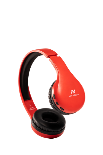 L'avvento Bluetooth Headphone , with Stereo plug , With 40mm Speaker Driver Battery Polymer Li-lon:300mAh  - Red