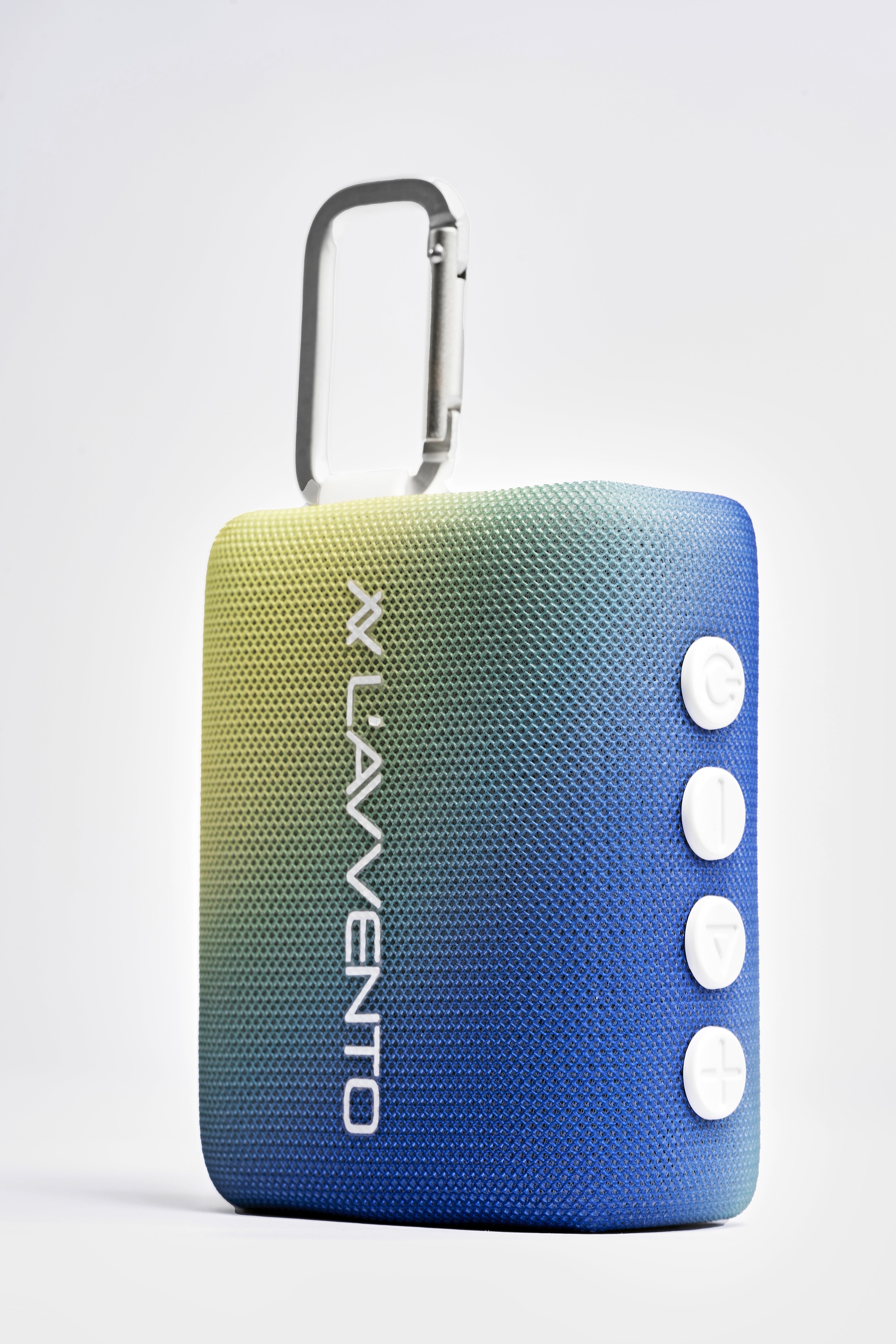 L'avvento Waterproof Speaker IPX7, 5.5W, 1500mAh, TWS, Voice Assistance, Metal Carabiner, Gradient Blue