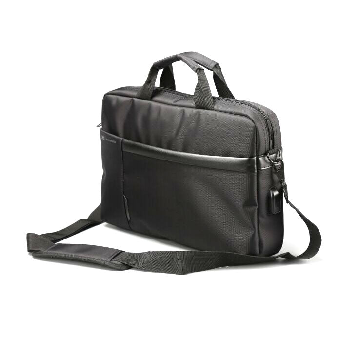 L'avvento Laptop Office Bag, 15.6" Black with L'avvento linning with USB socket at side, With two bubble padding at two corner, With Laptop compartment