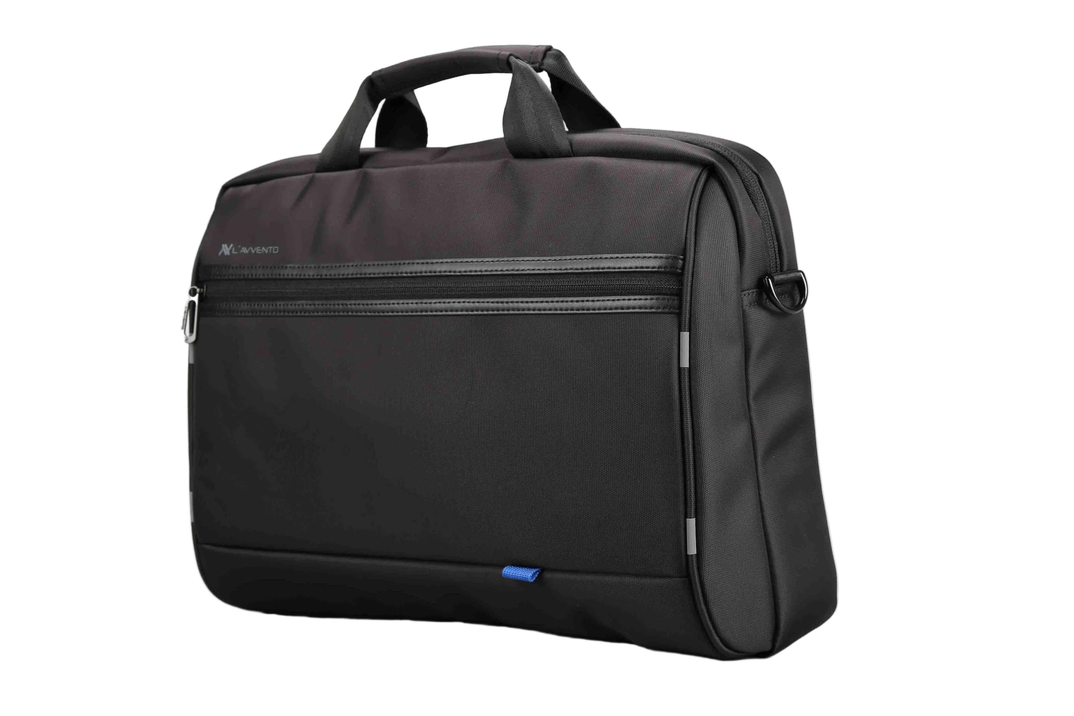 L'avvento Laptop Office Bag, 15.6" Black with L'avvento linning, With two bubble padding at two corner, With Laptop compartment