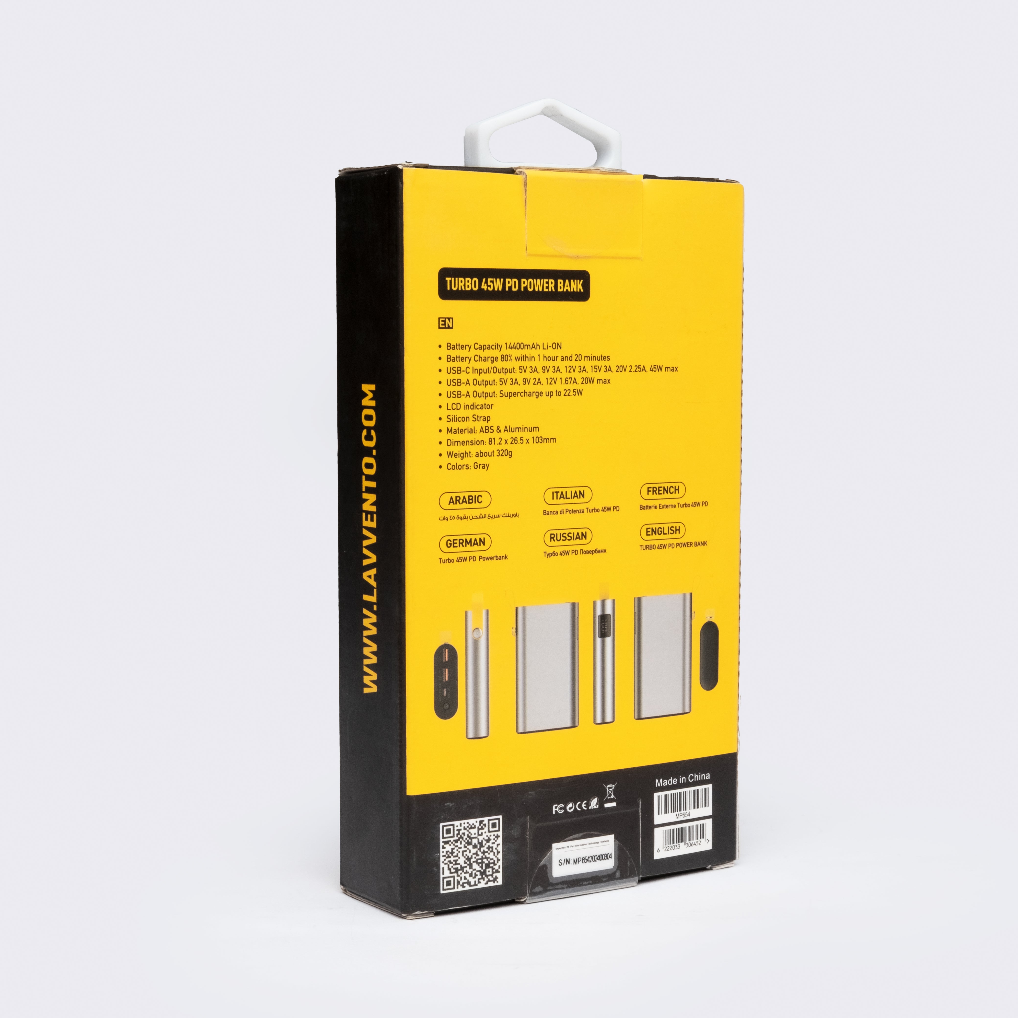 L'AVVENTO Power Bank 15000 mAh,