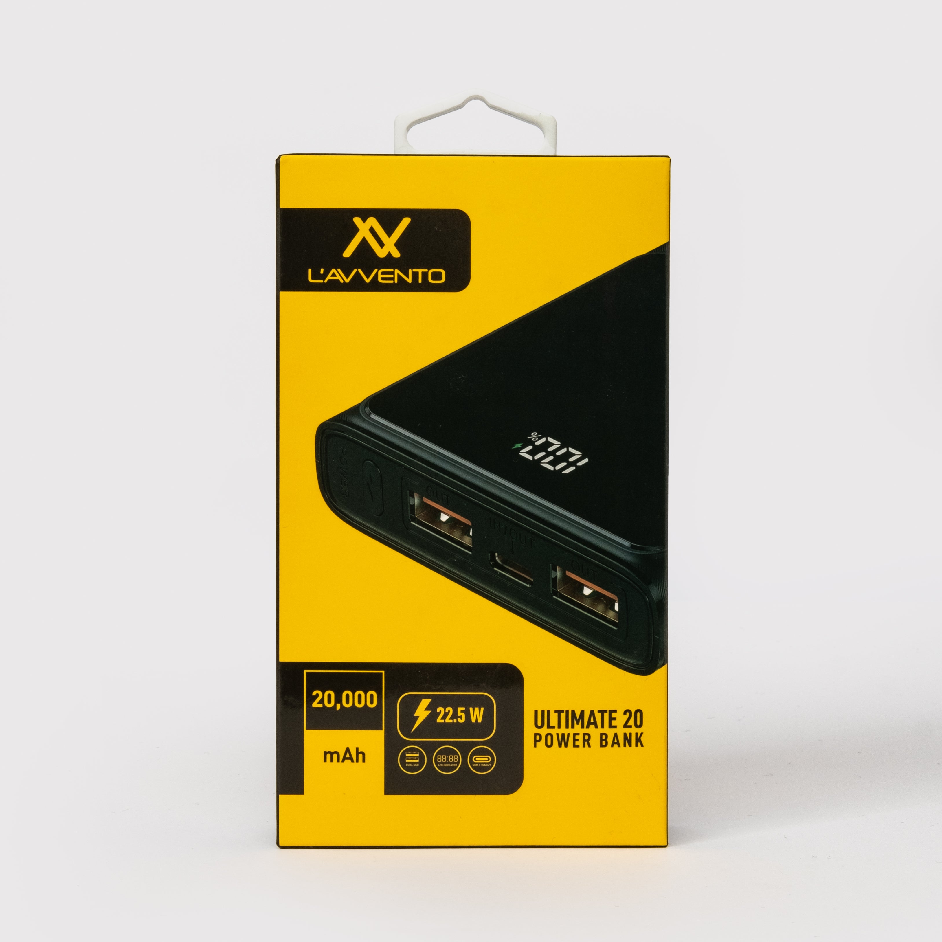 L'AVVENTO Power Bank 20000 mAh,