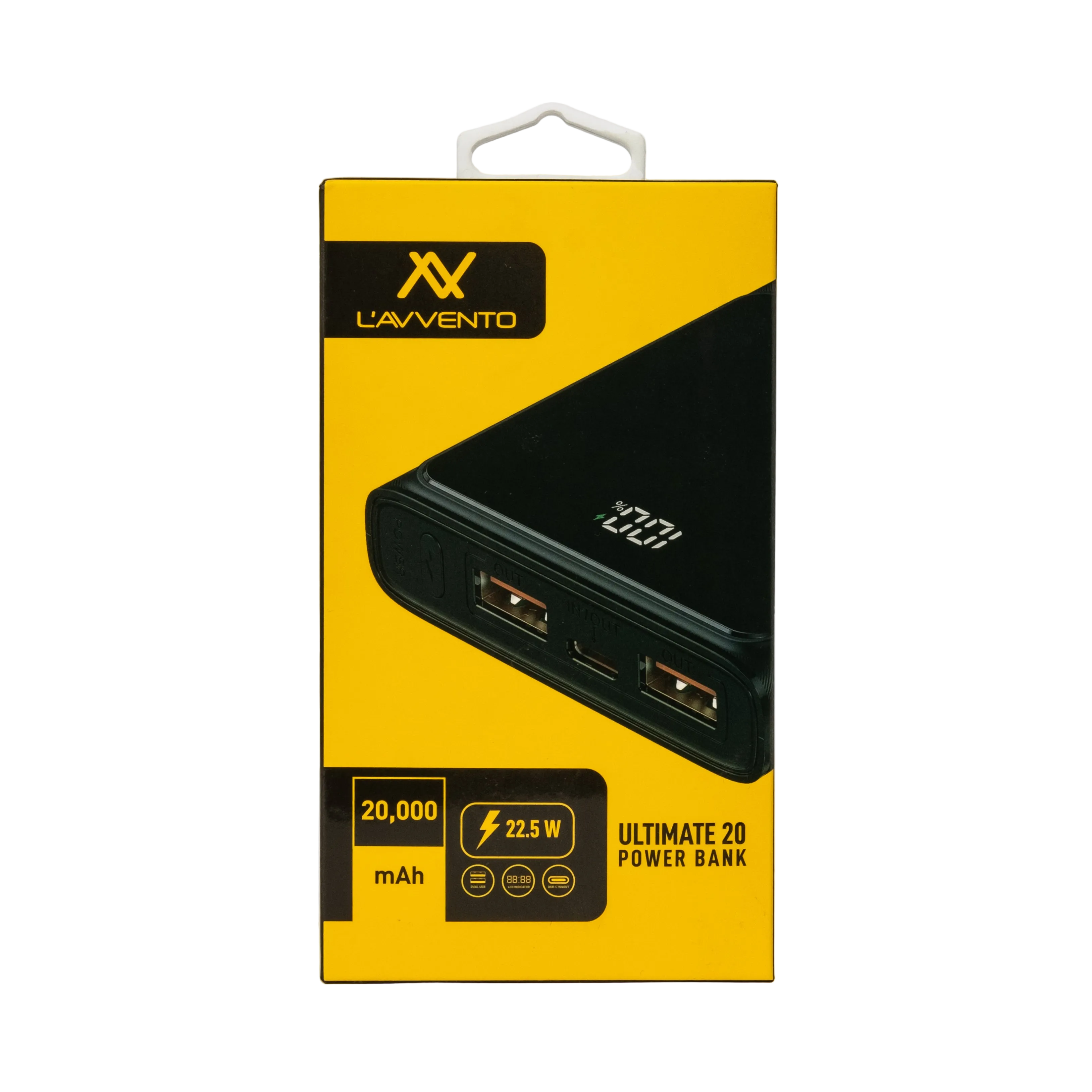 L'AVVENTO Power Bank 20000 mAh,