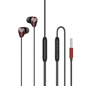 L'avvento Sleeping earphone with Mic, 3.5mm, with Volume Control Red