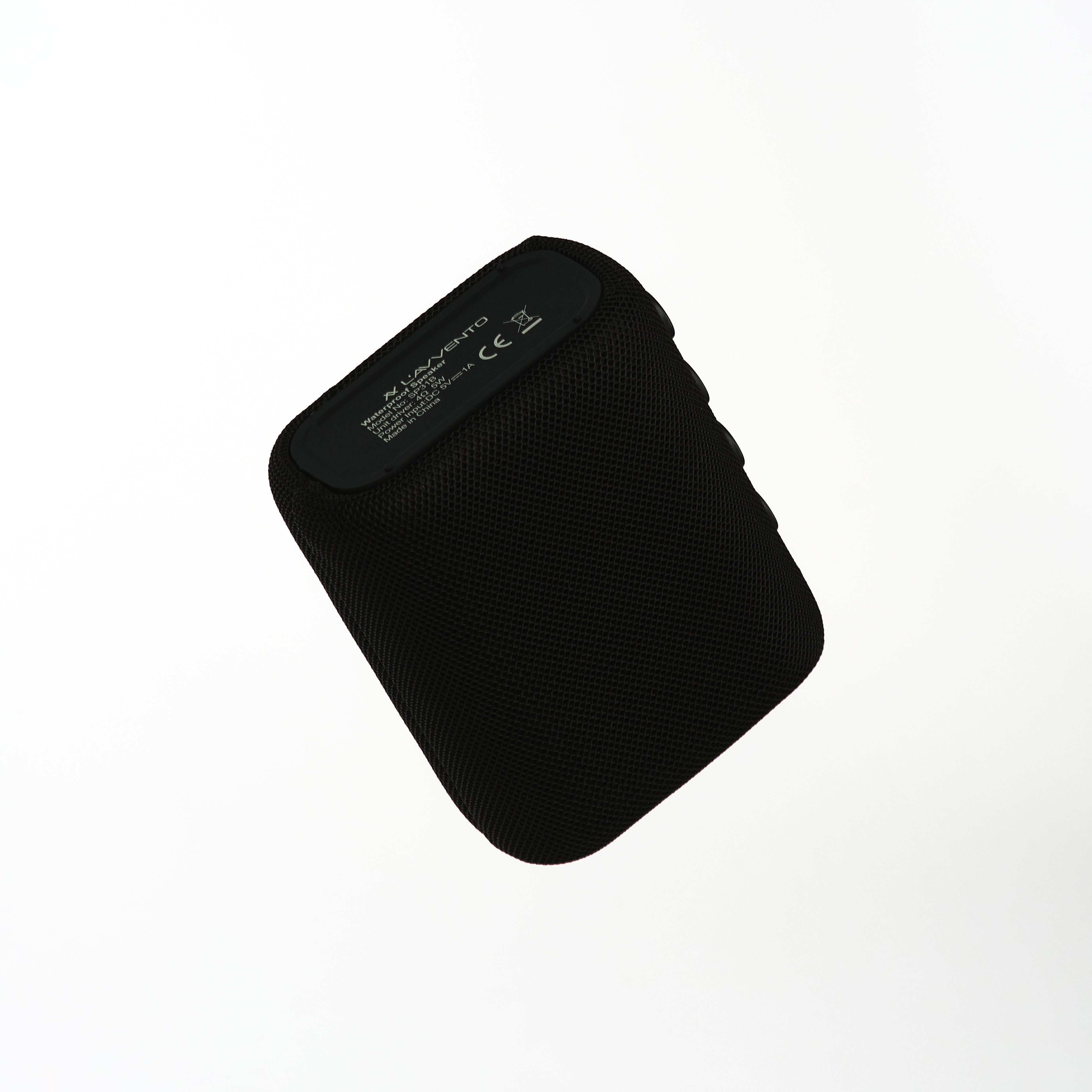 L'avvento Waterproof Speaker IPX7, 5.5W, 1500mAh, TWS, Voice Assistance, Metal Carabiner, Black