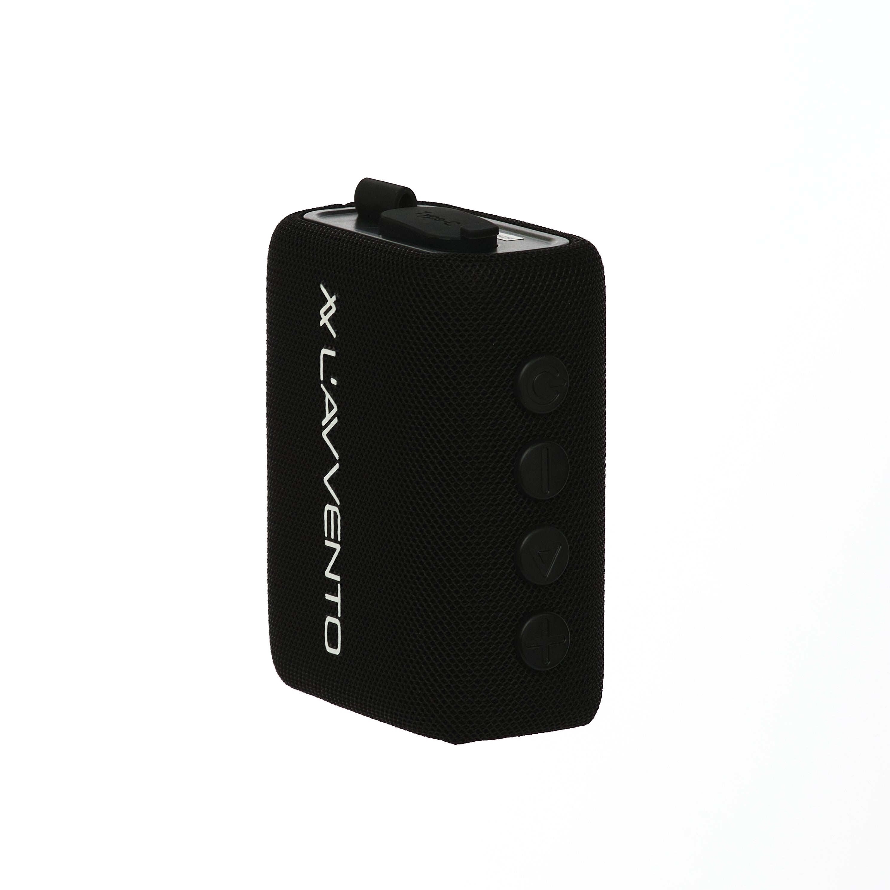 L'avvento Waterproof Speaker IPX7, 5.5W, 1500mAh, TWS, Voice Assistance, Metal Carabiner, Black