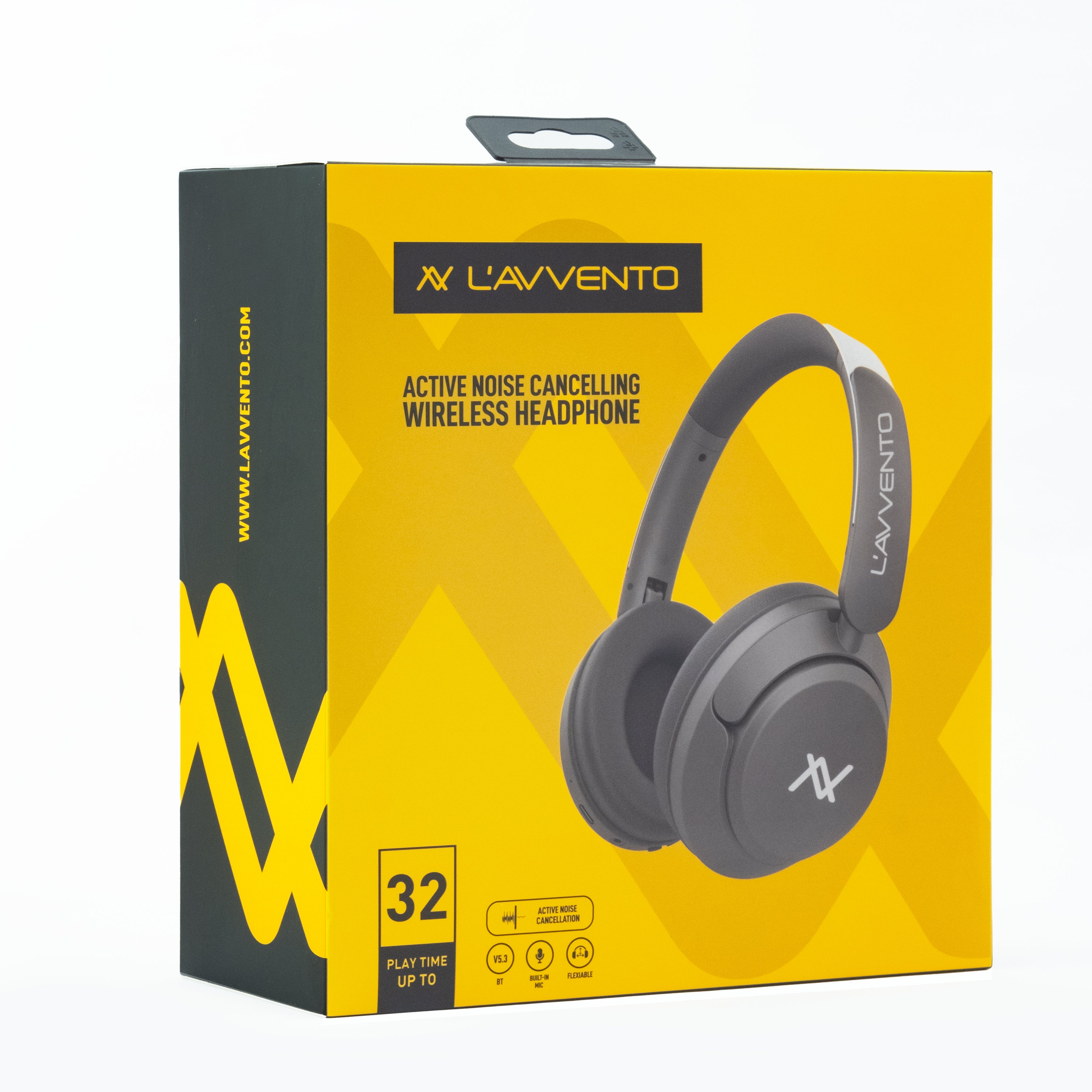 L'avvento ANC Wireless Headphone, Bluetooth 5.3, Battery 300 MAh, Gray