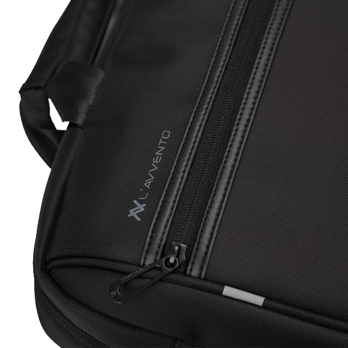 L'avvento Laptop Office Bag, 15.6" Black with L'avvento linning, With two bubble padding at two corner, With Laptop compartment