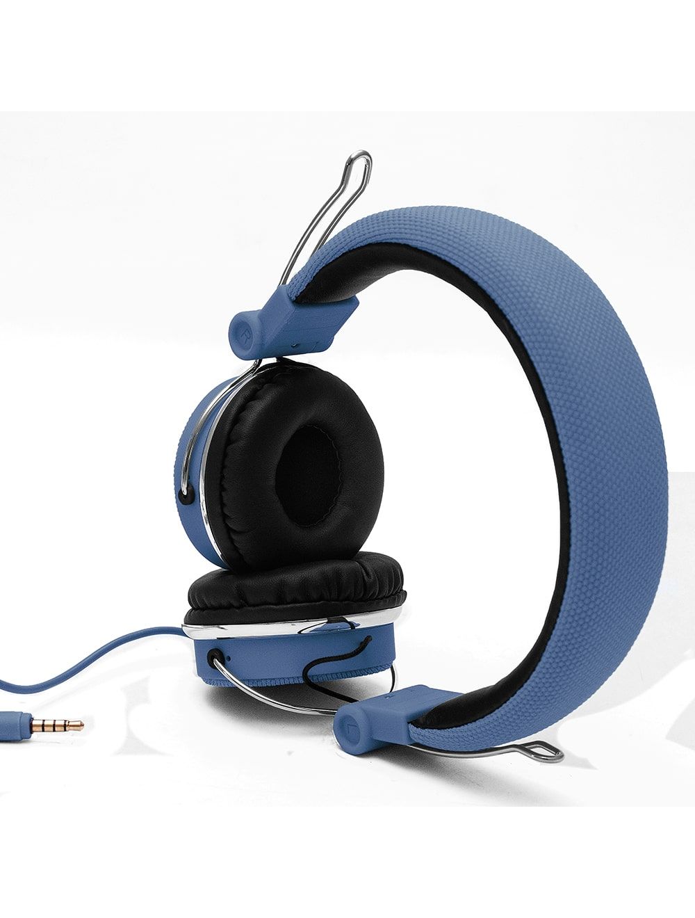 L'avvento Headphone , New Design 3.5mm Stereo Golden plug and High Quality 1.5M cable, With 40mm Speaker Driver - Blue