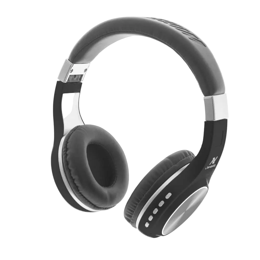 L'avvento Folding Bluetooth Headphone ,Stereo High Quality BT , With 40mm Speaker Driver With Microphone- Black Color