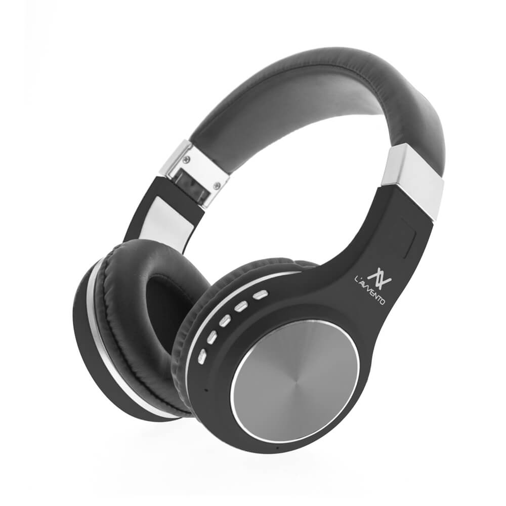 L'avvento Folding Bluetooth Headphone ,Stereo High Quality BT , With 40mm Speaker Driver With Microphone- Black Color