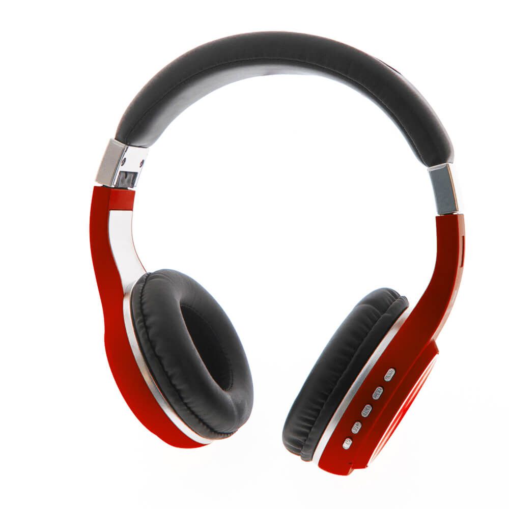 L'avvento Folding Bluetooth Headphone ,Stereo High Quality BT , With 40mm Speaker Driver With Microphone- Red Color