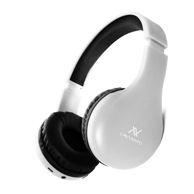 L'avvento Bluetooth Headphone , with Stereo plug , With 40mm Speaker Driver Battery Polymer Li-lon:300mAh  - White