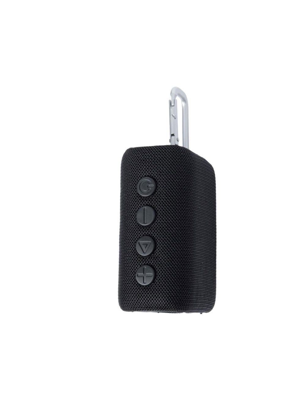 L'avvento Waterproof Speaker IPX7, 5.5W, 1500mAh, TWS, Voice Assistance, Metal Carabiner, Black