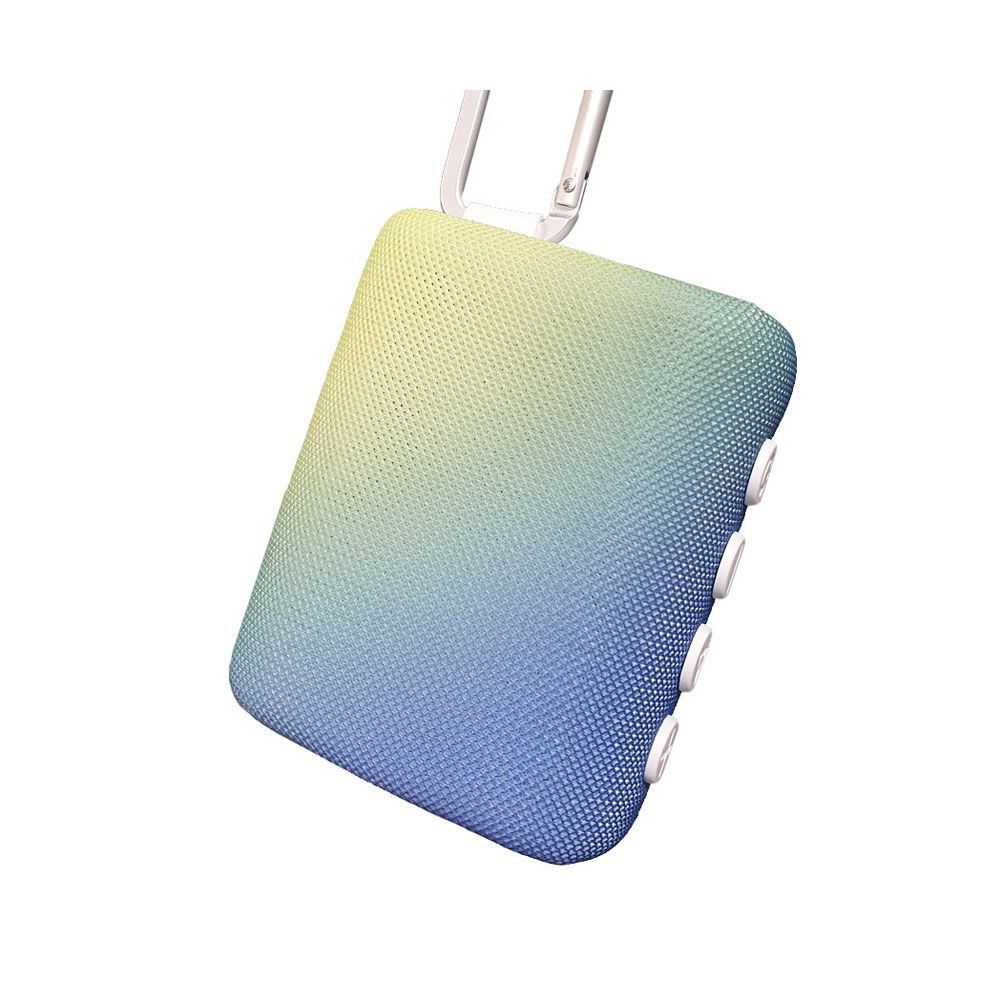 L'avvento Waterproof Speaker IPX7, 5.5W, 1500mAh, TWS, Voice Assistance, Metal Carabiner, Gradient Blue