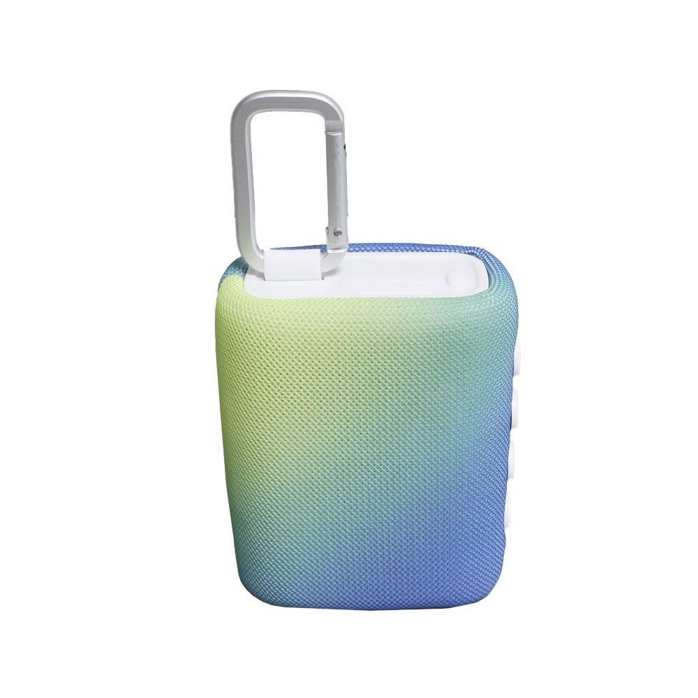 L'avvento Waterproof Speaker IPX7, 5.5W, 1500mAh, TWS, Voice Assistance, Metal Carabiner, Gradient Blue