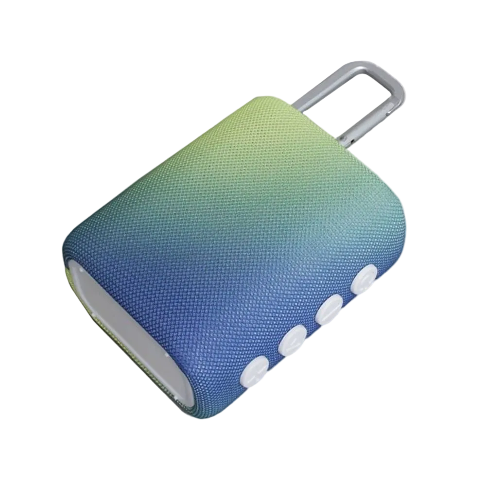 L'avvento Waterproof Speaker IPX7, 5.5W, 1500mAh, TWS, Voice Assistance, Metal Carabiner, Gradient Blue