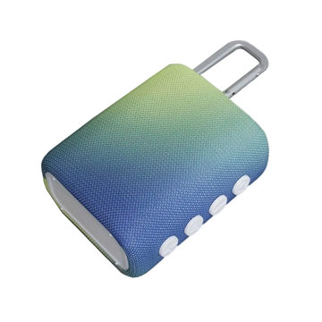 L'avvento Waterproof Speaker IPX7, 5.5W, 1500mAh, TWS, Voice Assistance, Metal Carabiner, Gradient Blue