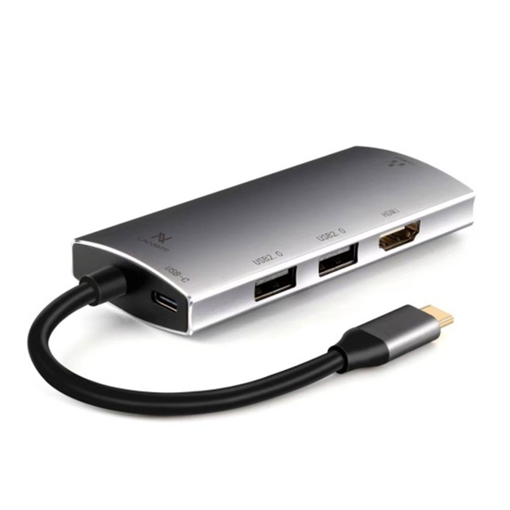L'avvento Type-C Hub 5in 1, 2 USB 2.0, HDMI 4K, RJ45, 87W PD Power Output